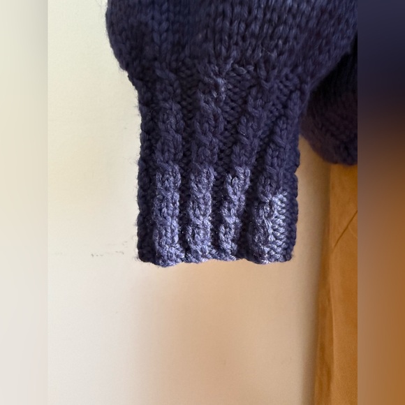 Vintage Wool Mohair Whimsical Cardigan Appliqué Boy & Goose Patchwork Knit - Picture 9 of 17